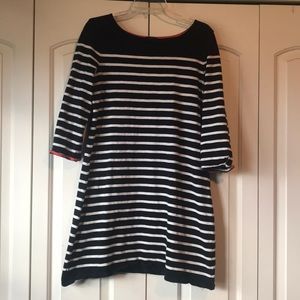 Black and White Striped Shift Dress - Talbots